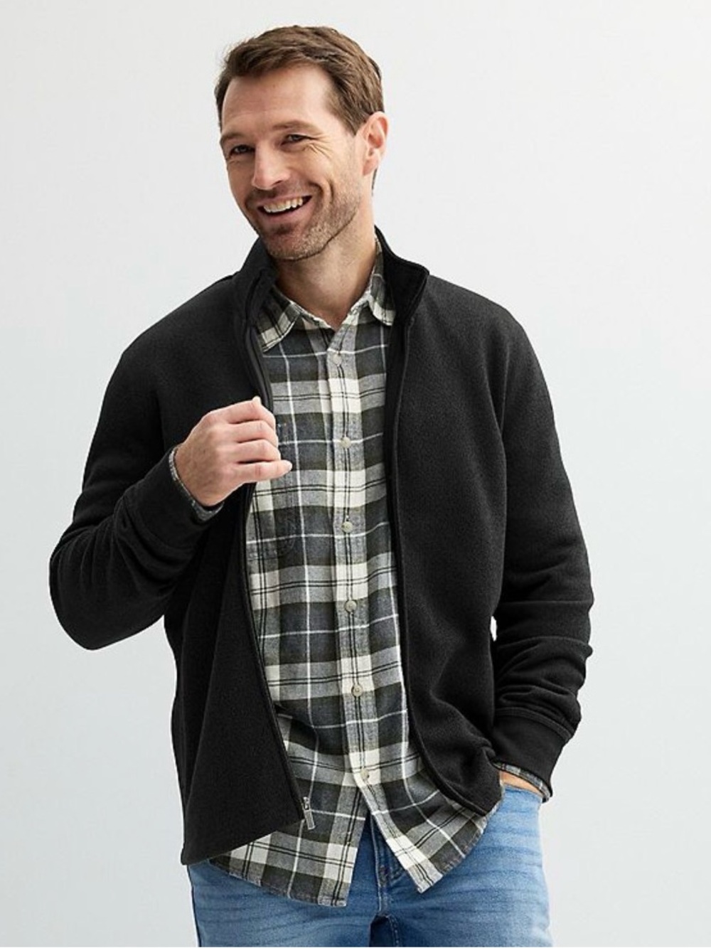 NWOT Sonoma Black Full Zip Men's Sweater Jacket